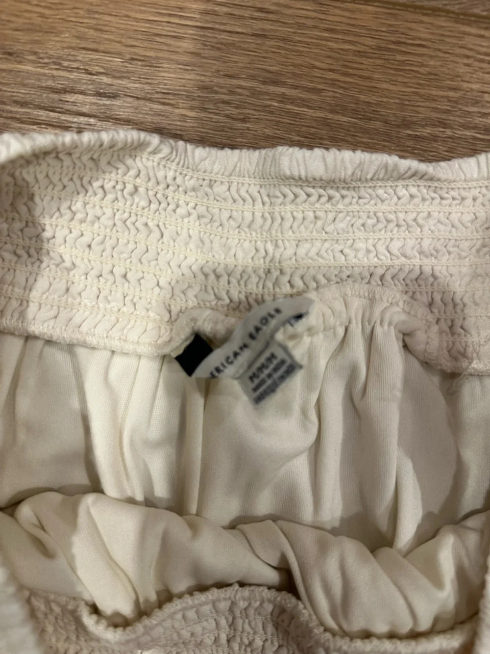 American Eagle Outfitters Wide Leg Crochet-Trim Pants - cream - Picture 4 of 7
